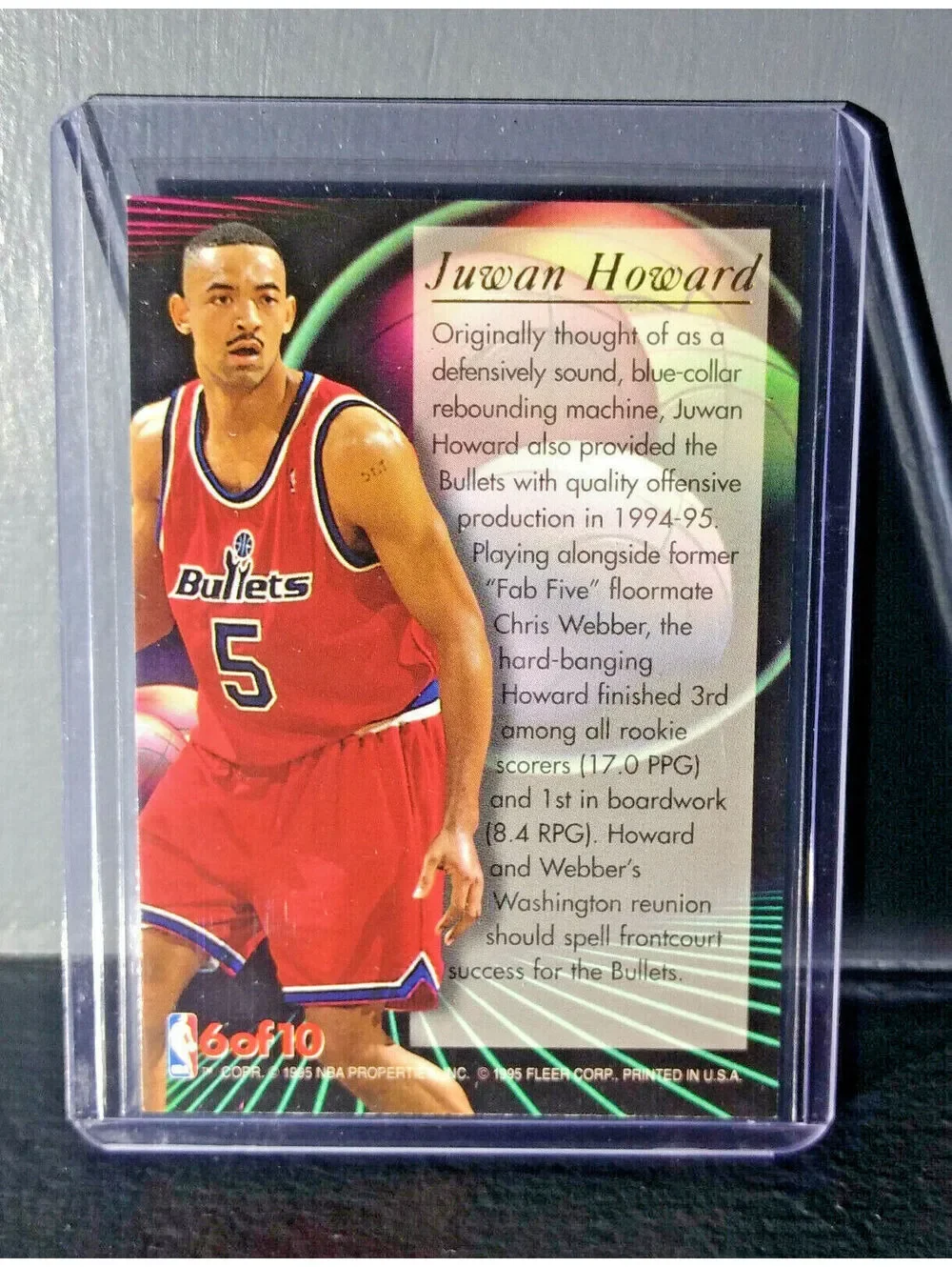 1995-96 Juwan Howard Fleer Ultra All-Rookie Team #6 Basketball Card